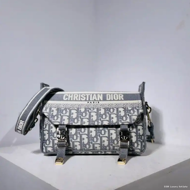 Oblique Small Motif Canvas Diorcamp Grey Messenger 0419 Luxury
